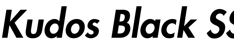 Kudos Black SSi Black Italic Font Download Free
